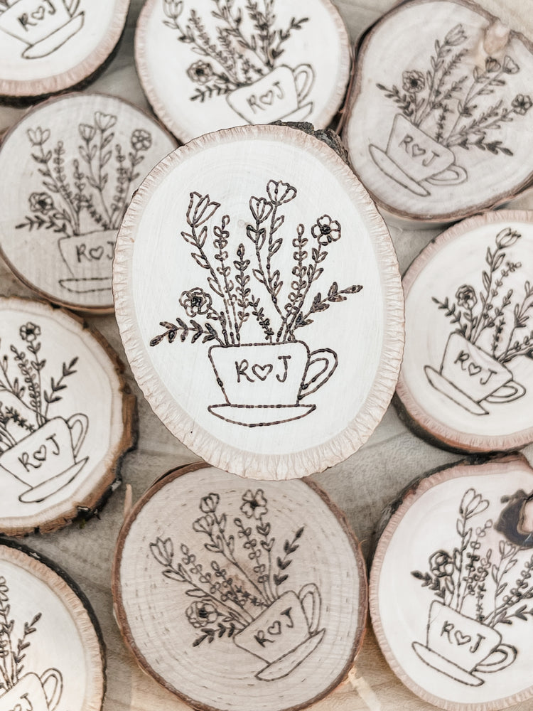 Floral Teacup Magnets - Custom