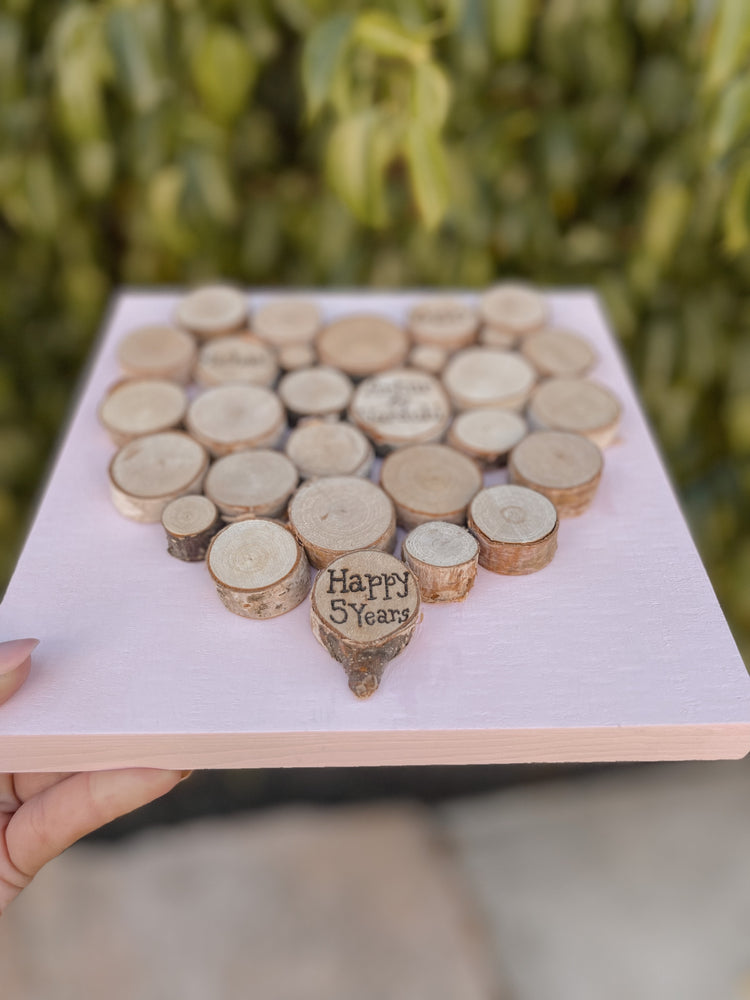 Heart Wood Slice Wall Art