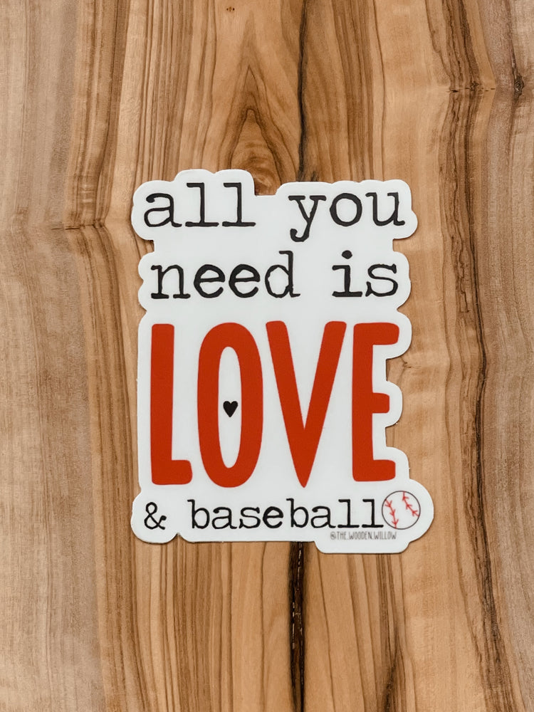Love & Baseball Sticker