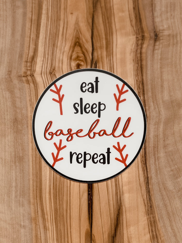 Eat, Sleep, Baseball Sticker