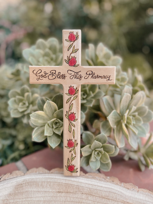 Cross with Pomegranates - Custom