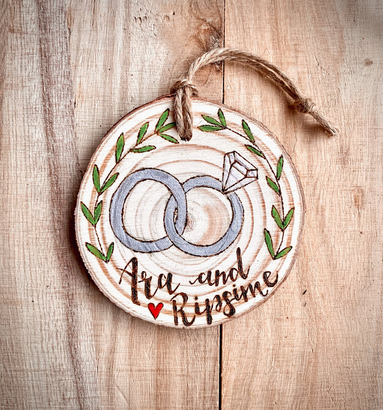 Wedding Rings Ornament - Custom