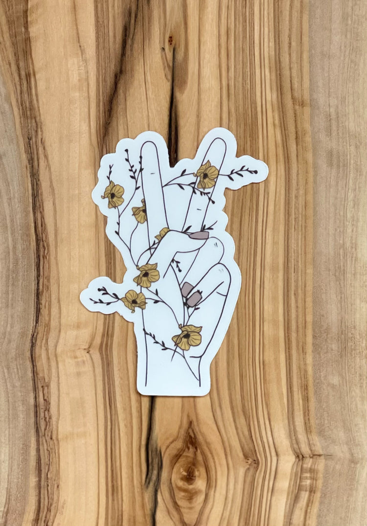 Floral Peace Sticker