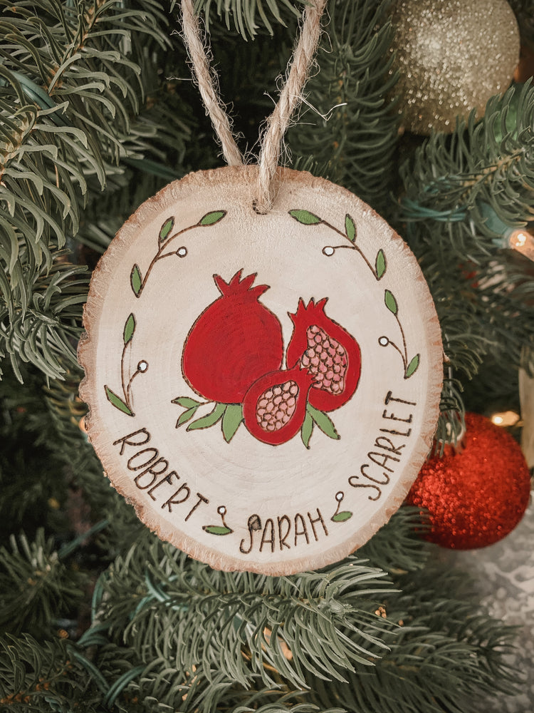 Pomegranate Family Ornament - Custom